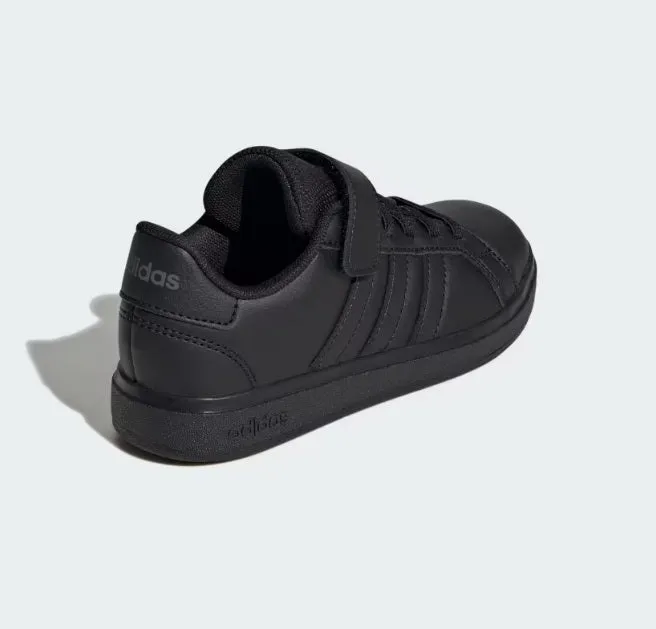 .Adidas KIDS Grand Court 2.0 EL - BLACK/BLACK/GREY - (IH5530) - YG - R2L12