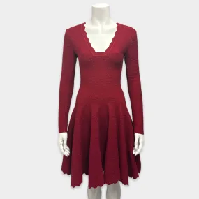 Alaia Red wool Dress