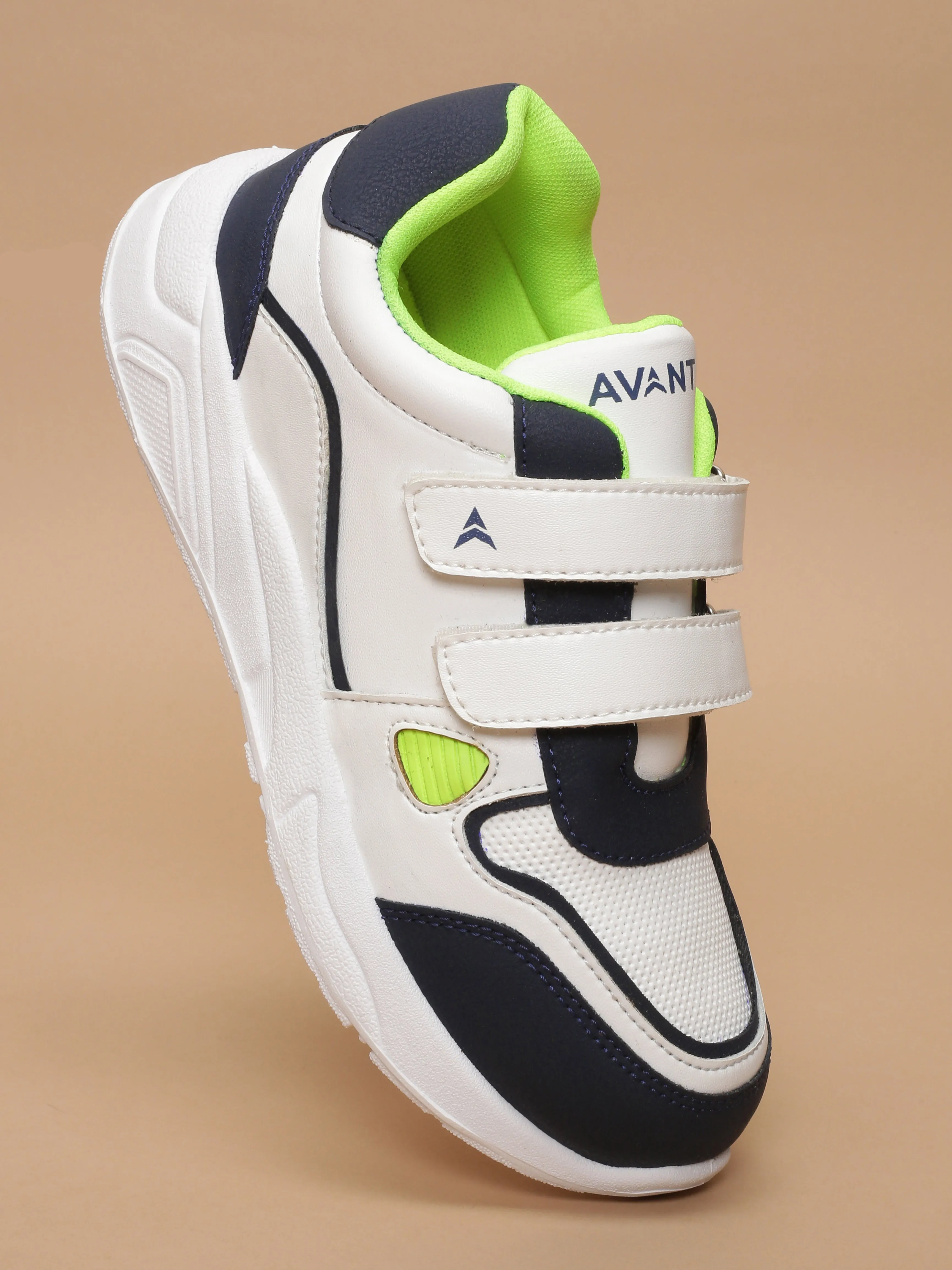 Avant Kids TurboTots Sneaker - White/Navy Blue