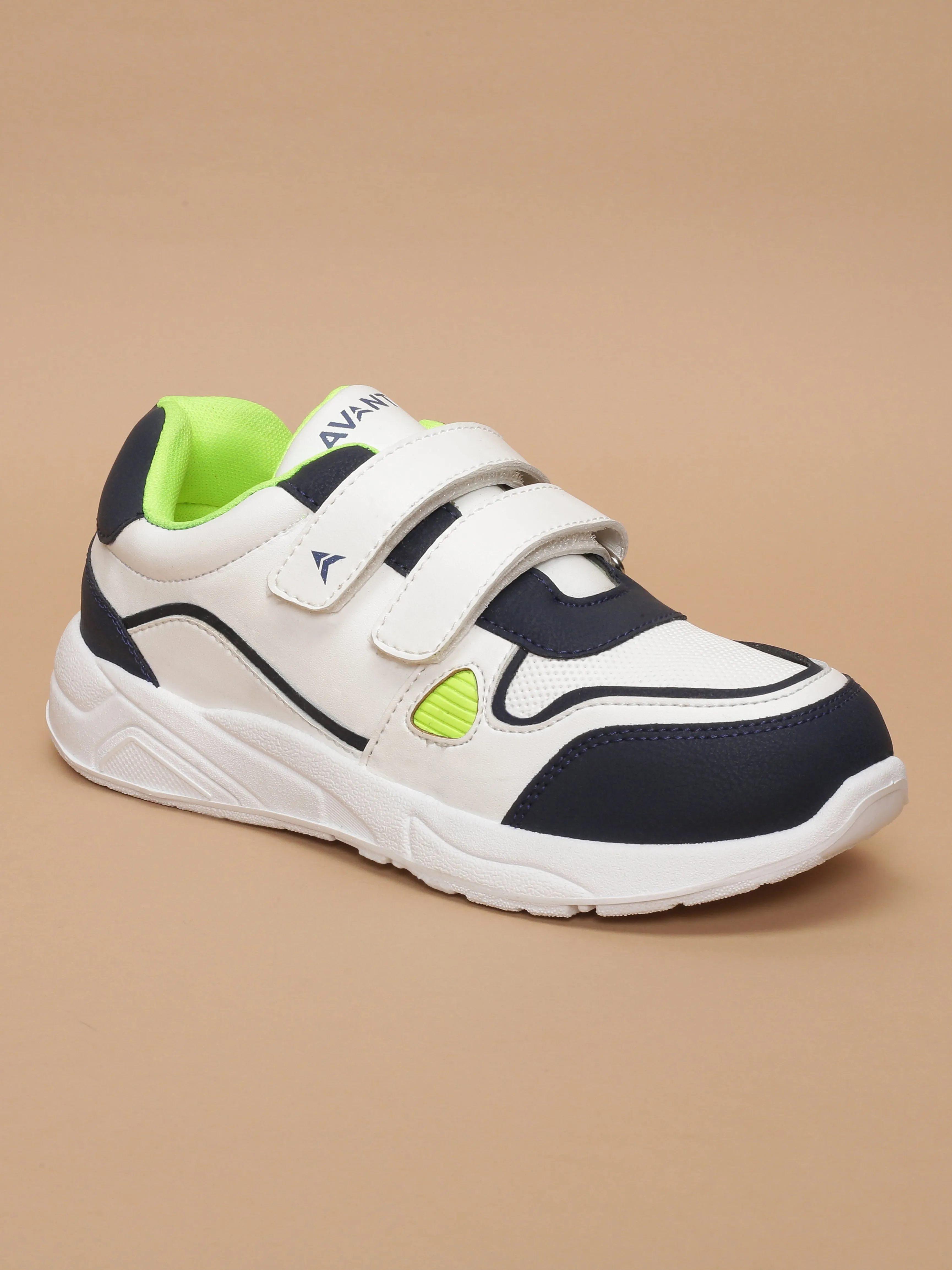 Avant Kids TurboTots Sneaker - White/Navy Blue