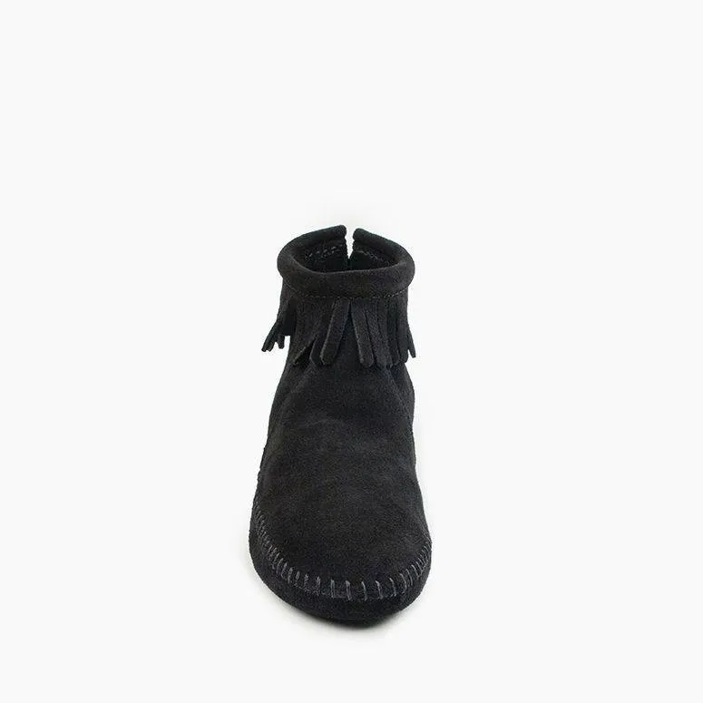Back Zip Softsole Boot in Black