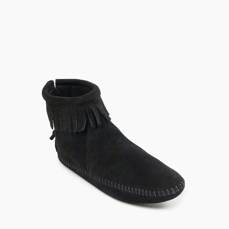 Back Zip Softsole Boot in Black