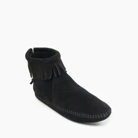 Back Zip Softsole Boot in Black