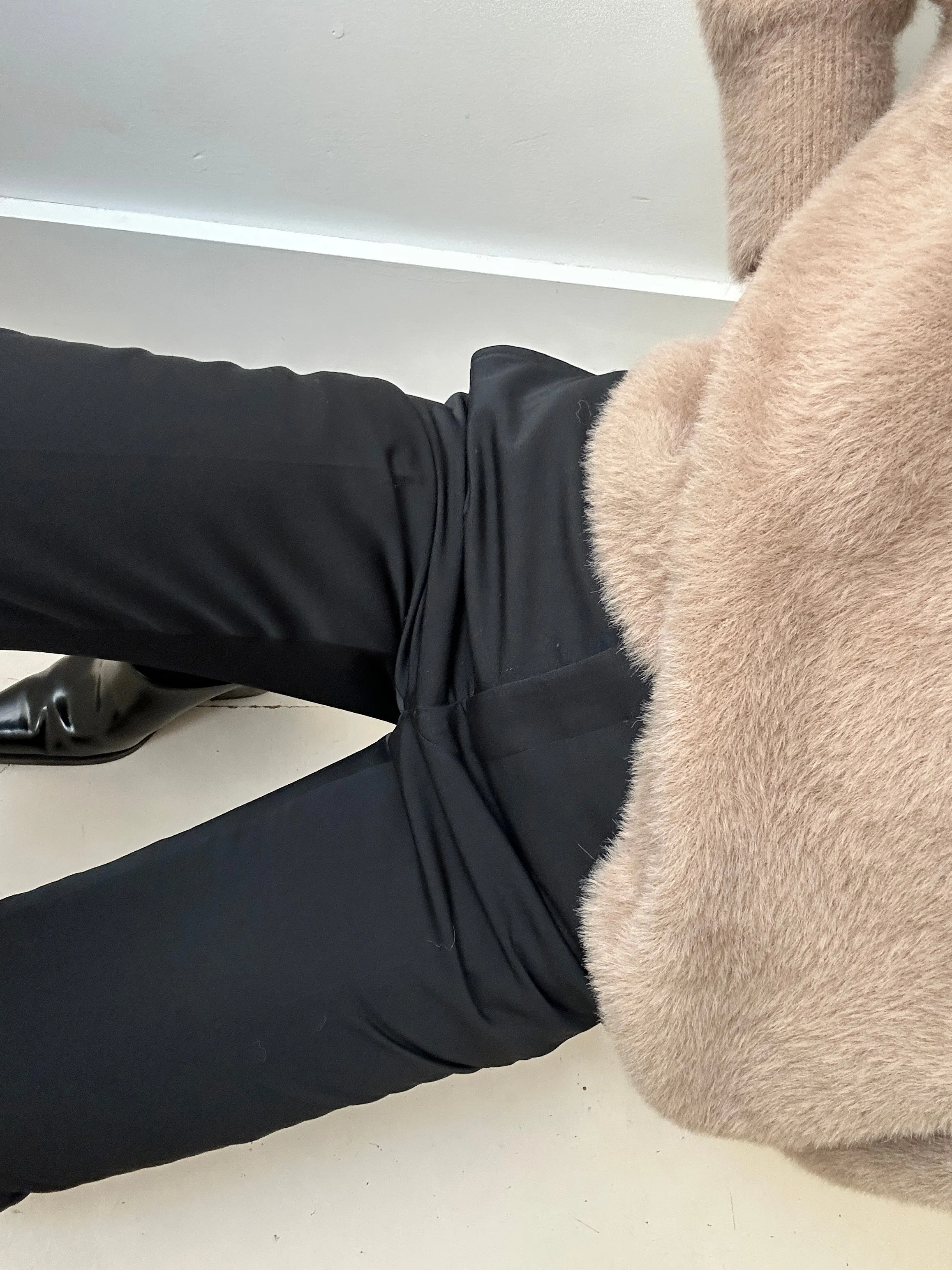 Black Wool Vintage Pants