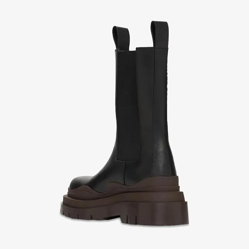 Black/Brown Chelsea Boots