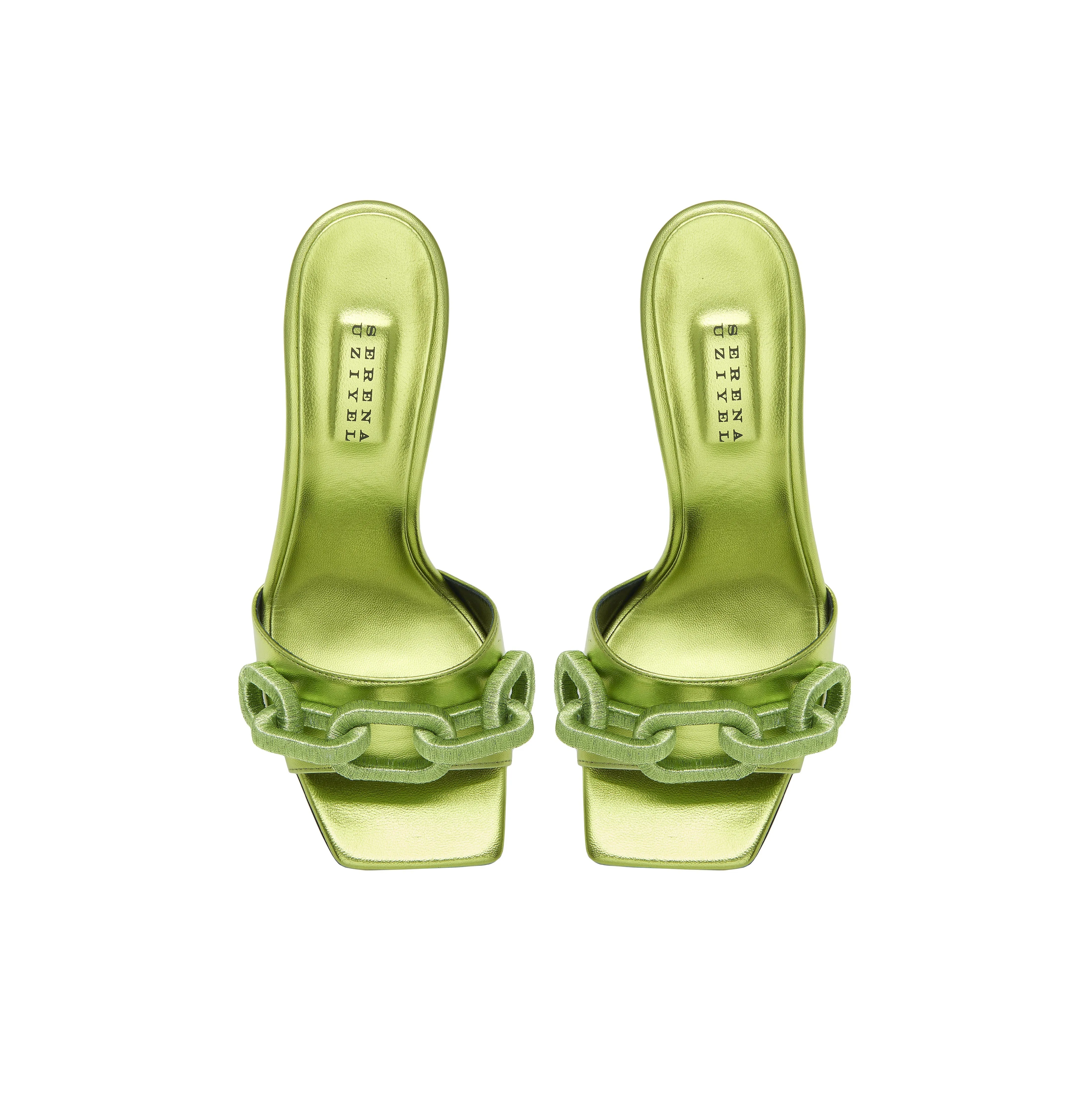 Catena Metallic Green High-Heel Sandal