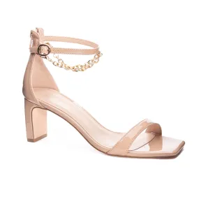 Chinese Laundry - Yara - Patent Chain Ankle Strap Heels - Nude