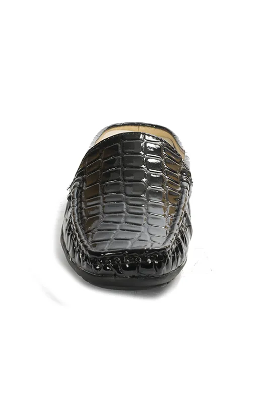 Croc Printed Slip on Mule