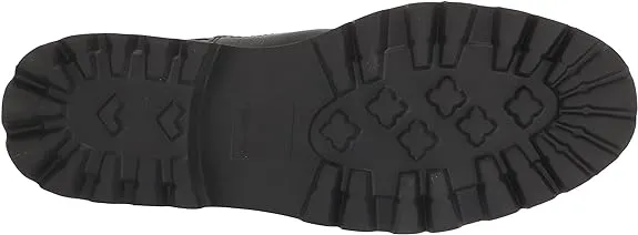 Dolce Vita Moana H2O Black Leather Pull On Rounded Toe Lugged Sole Ankle Boots