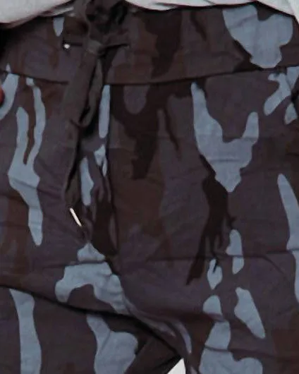 Double Stripe Camo Pants In Charcoal | Charcoal