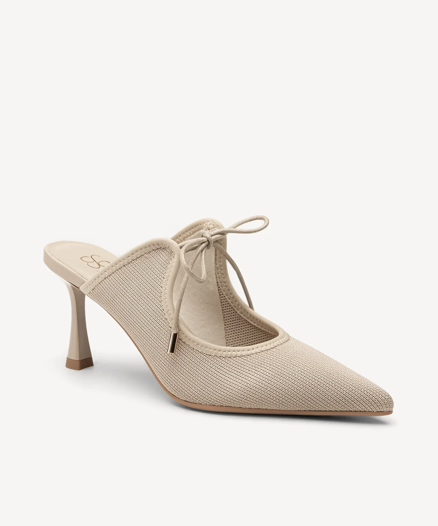 Elegant Chic Pointed Toe Heeled Mules Blue