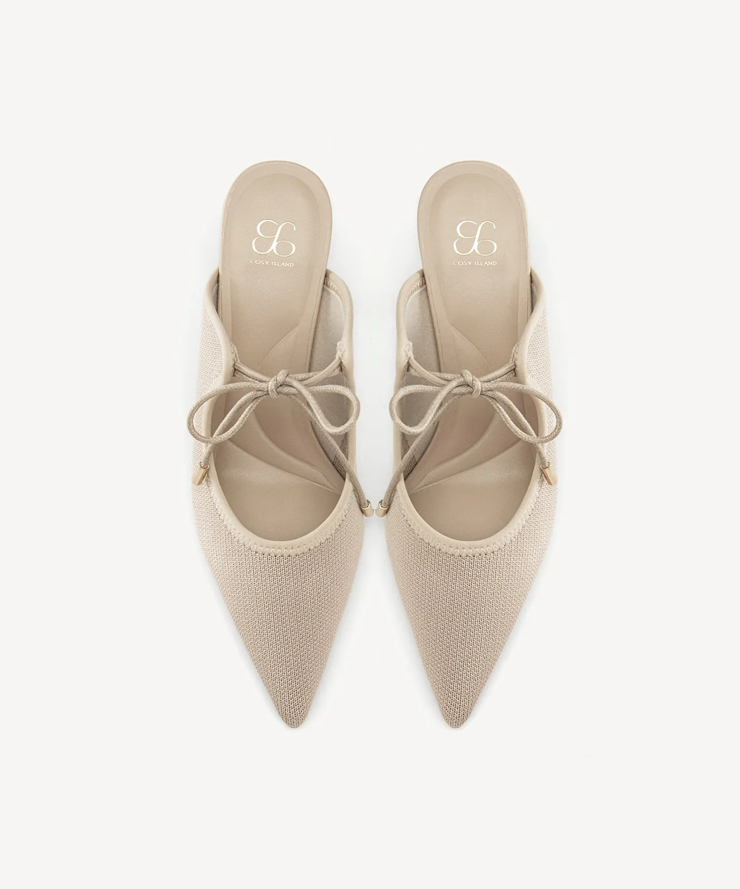 Elegant Chic Pointed Toe Heeled Mules Blue