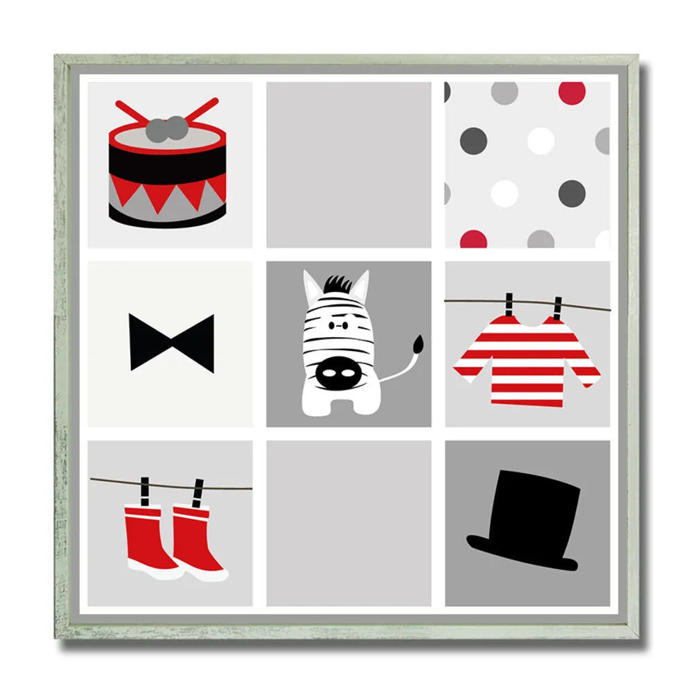 Epic Graffiti "Baby Zebra" Kid's Framed Wall Art, 12" x 12"