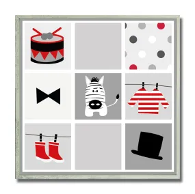 Epic Graffiti "Baby Zebra" Kid's Framed Wall Art, 12" x 12"