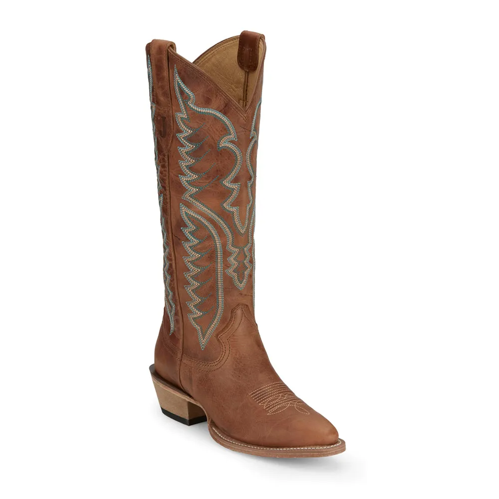 Evelyn 15 Inch Embroidered Round Toe Cowboy Boots
