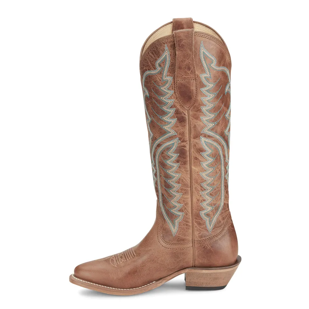 Evelyn 15 Inch Embroidered Round Toe Cowboy Boots