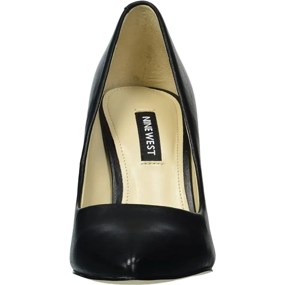 Ezra Black Leather Nine West Pumps