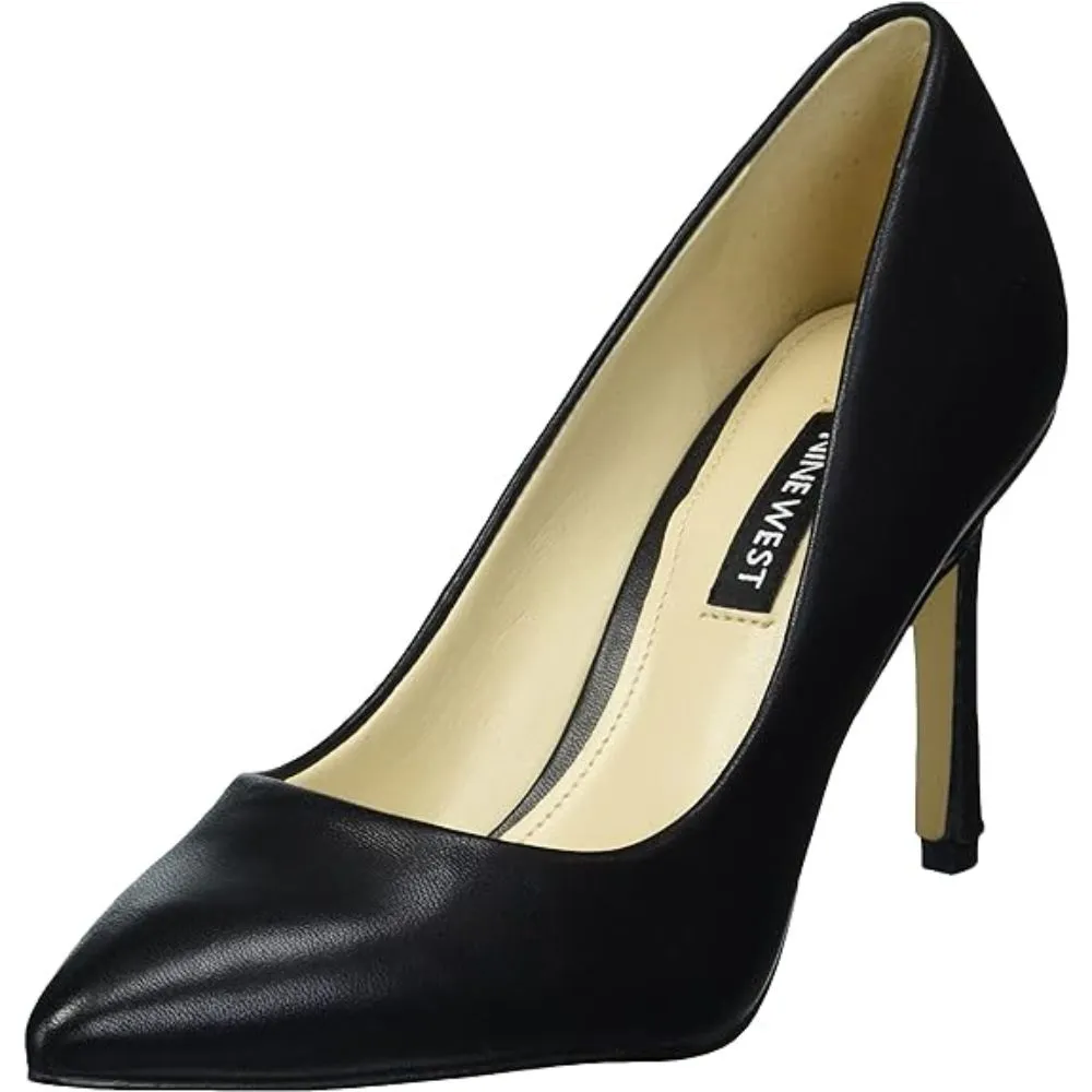 Ezra Black Leather Nine West Pumps