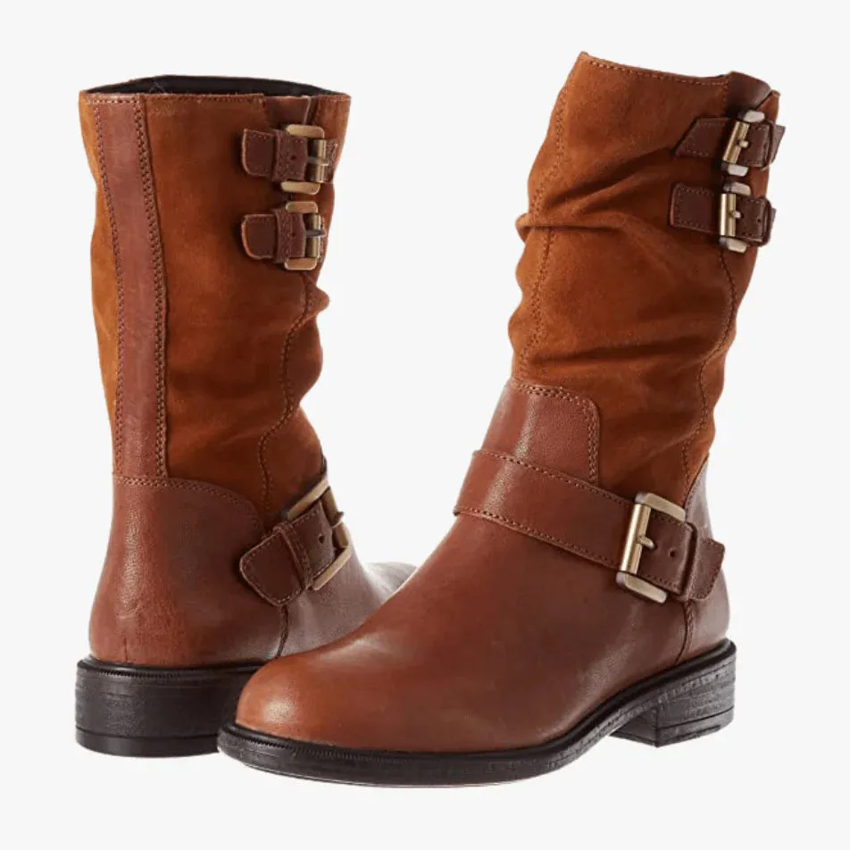 GEOX Women D Catria Cognac Leather