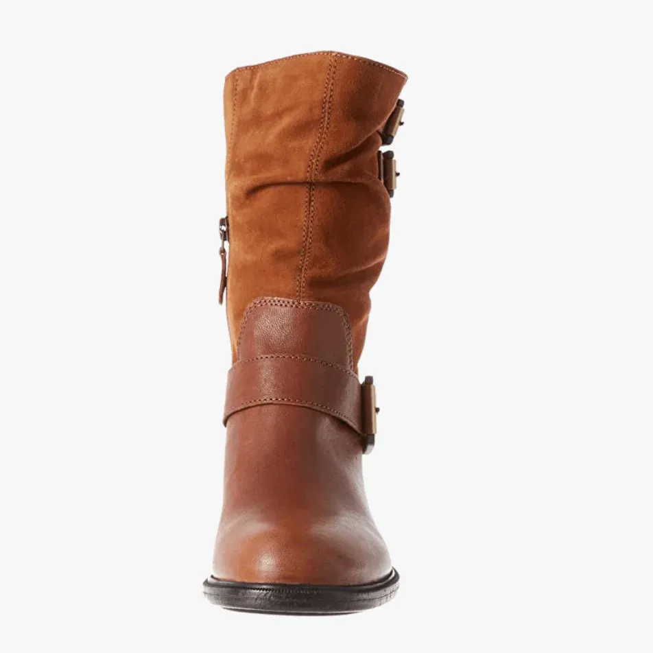 GEOX Women D Catria Cognac Leather