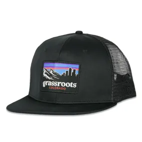 Grassroots - Mile High Sunset Dri-Bear Black Mesh Snapback - Small/Medium