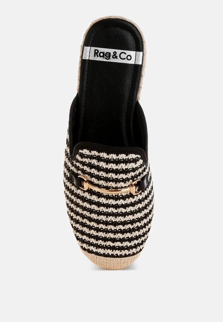 Himari Raffia Slip-On Mules