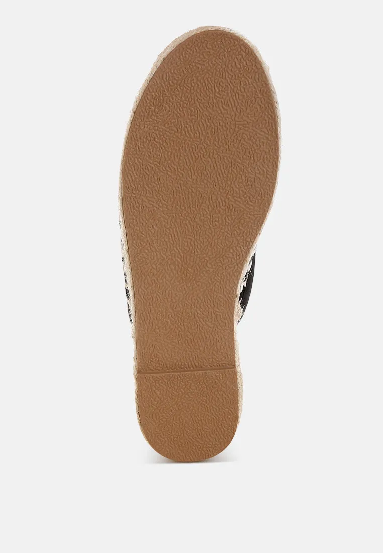 Himari Raffia Slip-On Mules