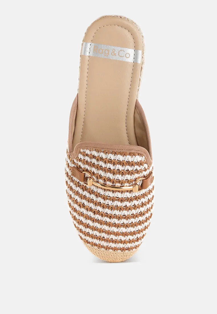 Himari Raffia Slip-On Mules