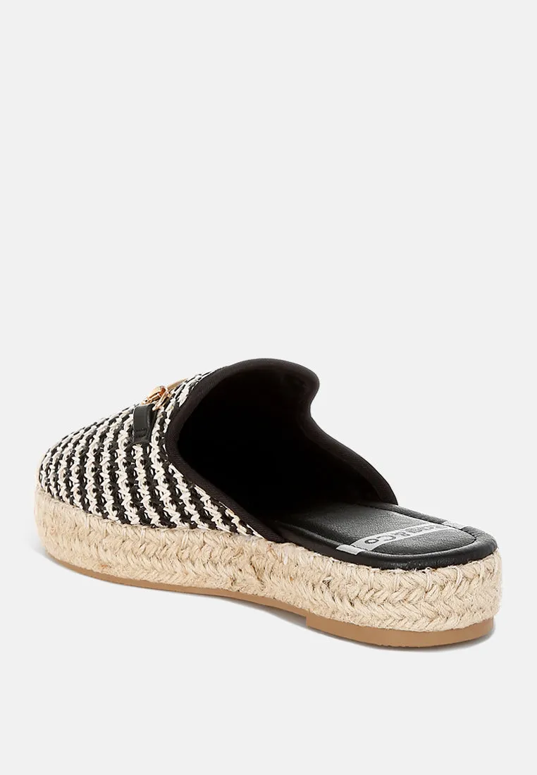 Himari Raffia Slip-On Mules