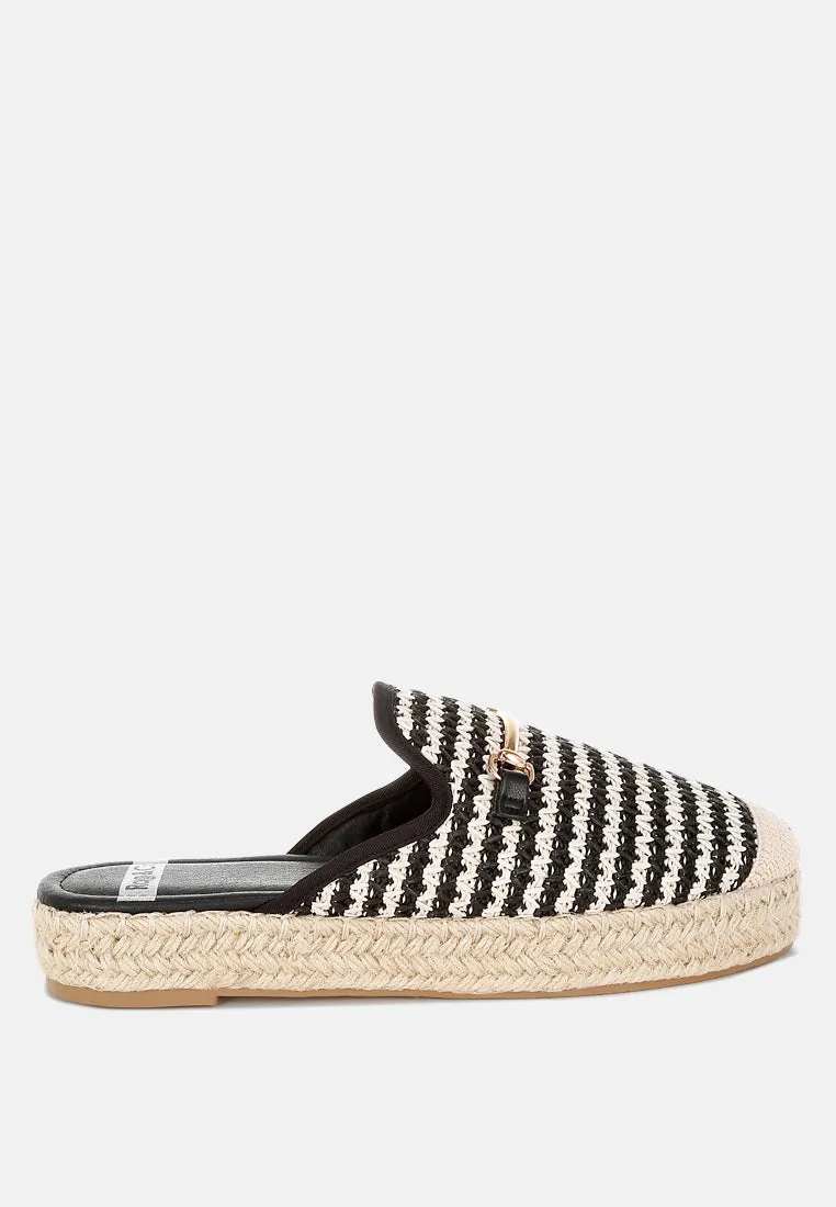 Himari Raffia Slip-On Mules
