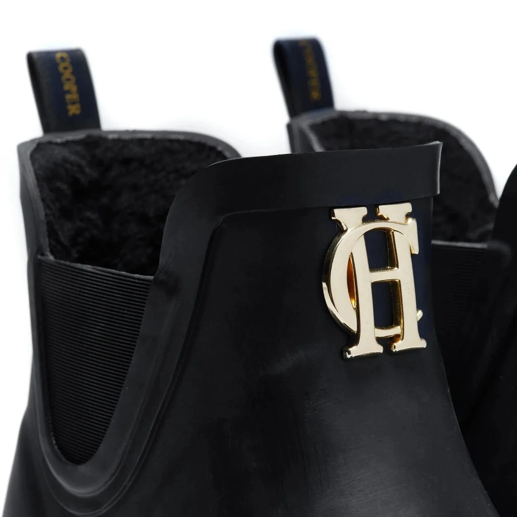 Holland Cooper Rubber Chelsea Boot In Black