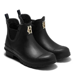 Holland Cooper Rubber Chelsea Boot In Black
