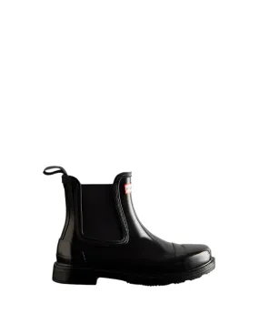 Hunter Womens Commando Gloss Chelsea Boots
