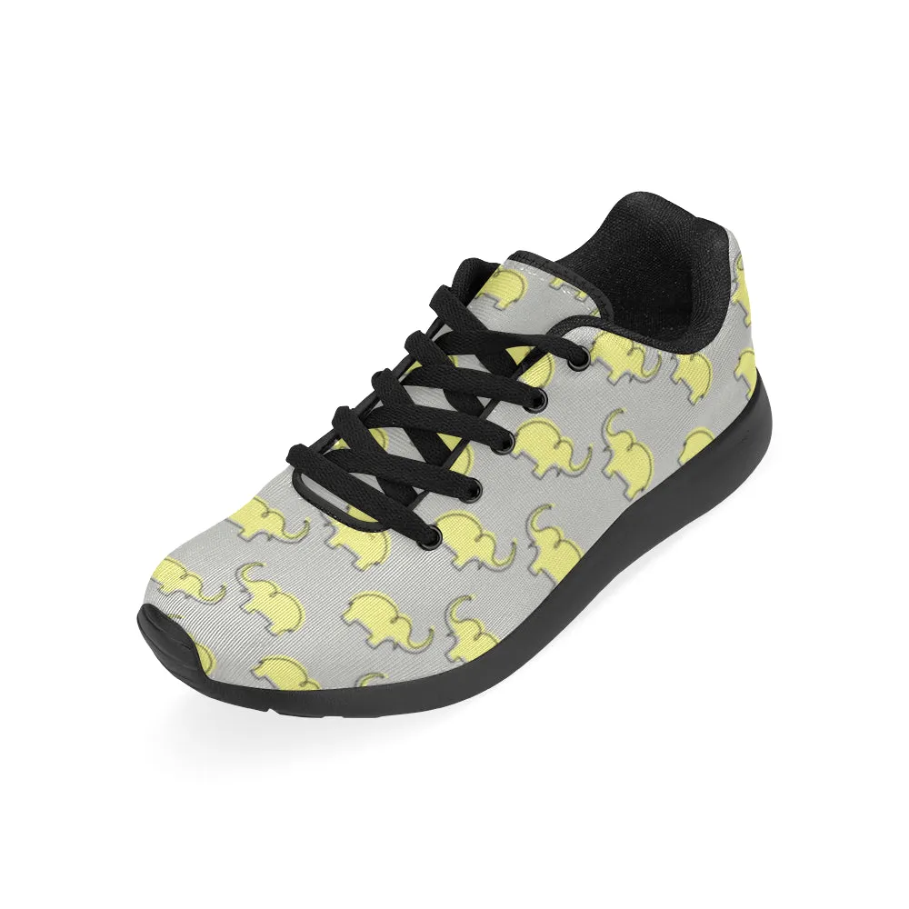 Kid's Doodled Elephant Casual Print Canvas Sneakers