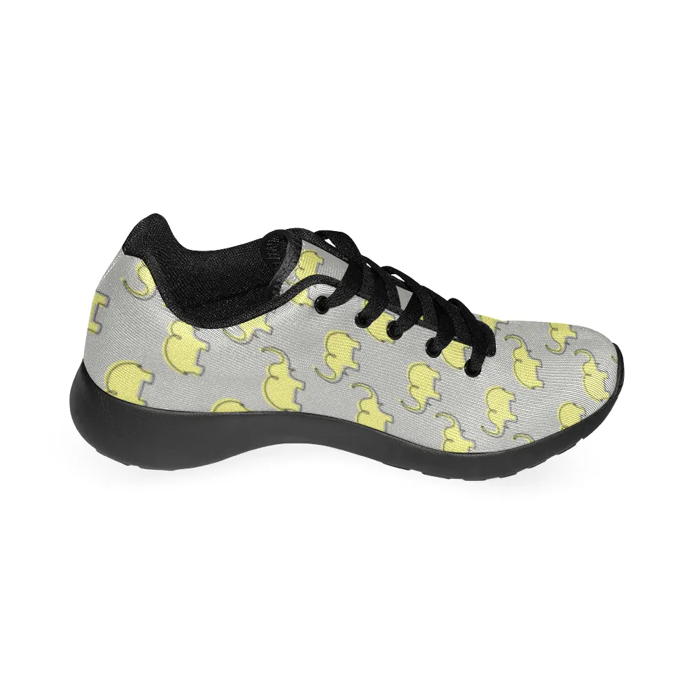 Kid's Doodled Elephant Casual Print Canvas Sneakers