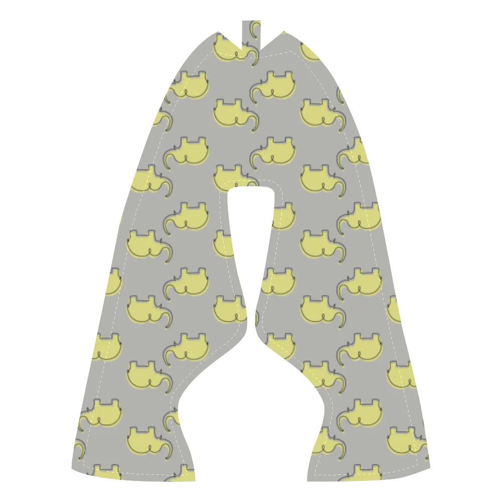 Kid's Doodled Elephant Casual Print Canvas Sneakers