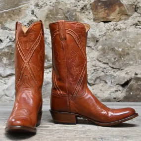 Lucchese Men's 12" Classic Boot W/Cognac Burnished Buffalo Calf Top