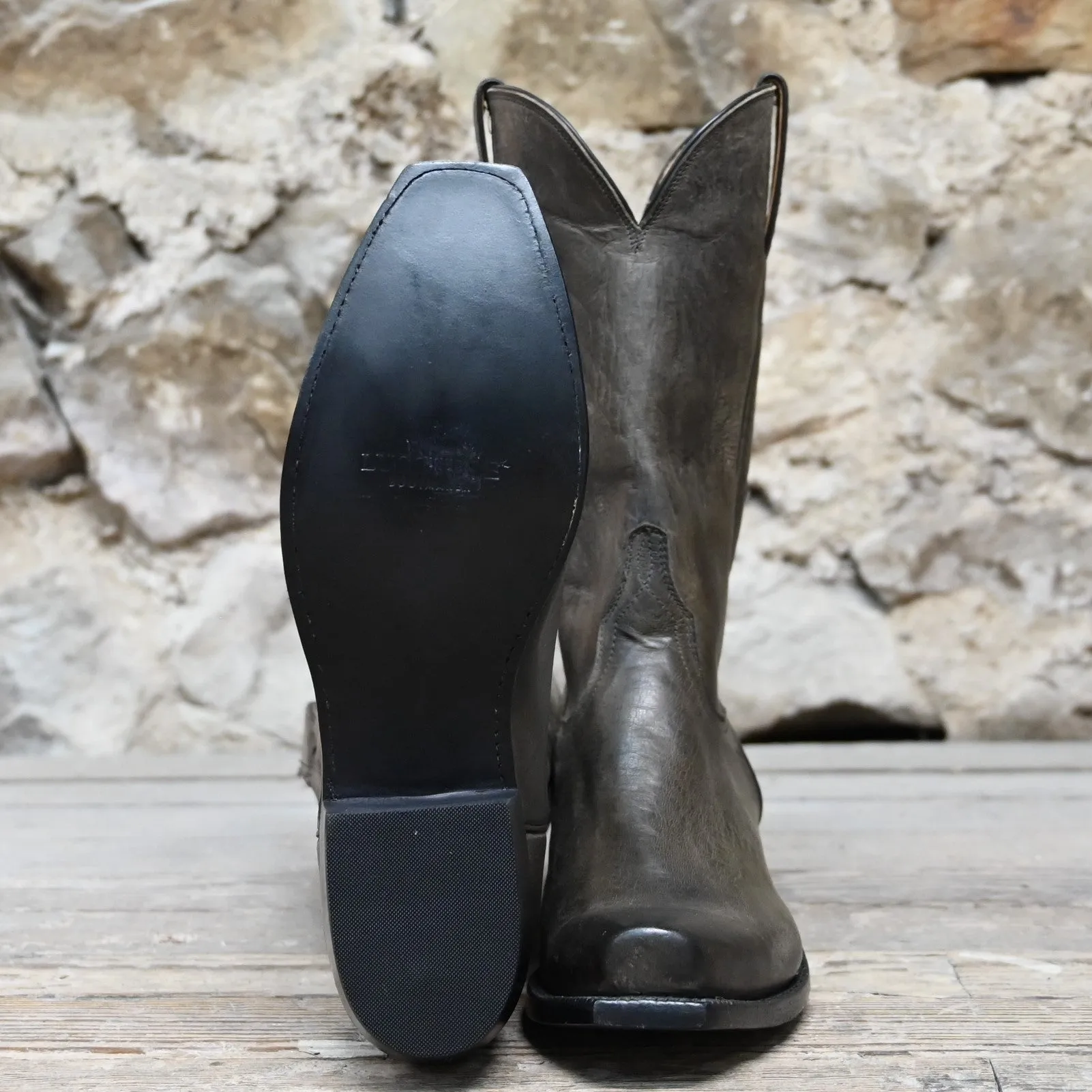 Lucchese Men's 13" Leather Boot in Anthracite Grey Goat