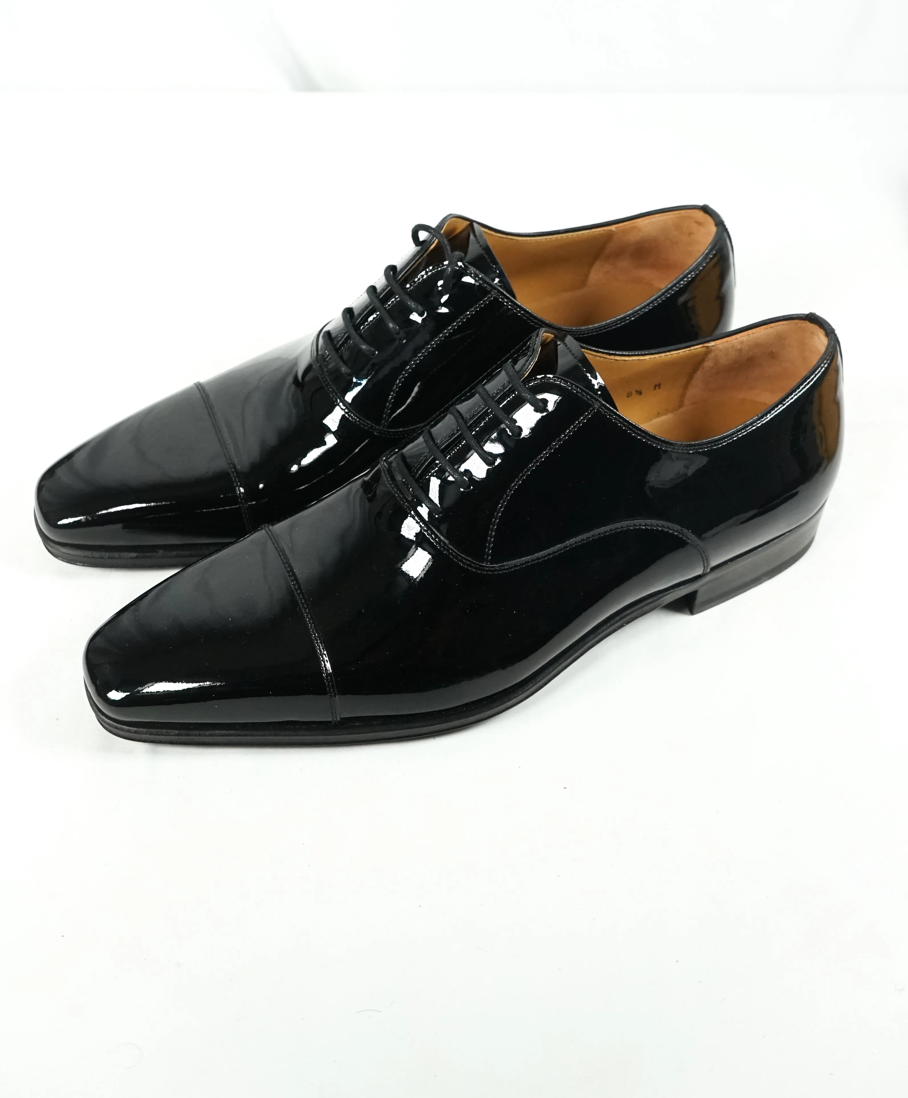 MAGNANNI - Patent Leather Derby Cap-Toe Oxfords - 8.5