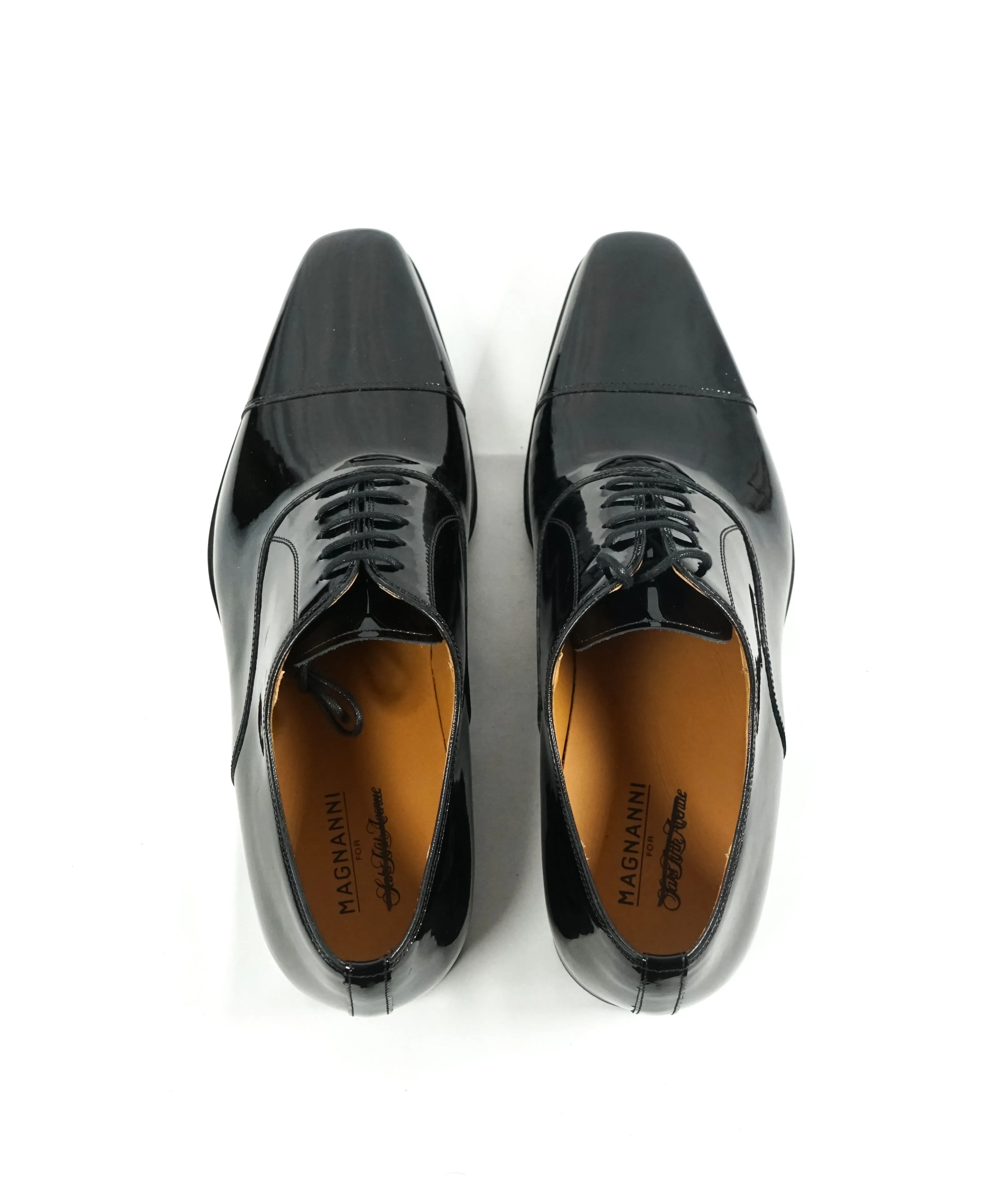 MAGNANNI - Patent Leather Derby Cap-Toe Oxfords - 8.5