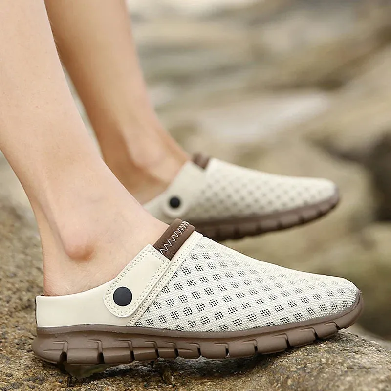 Men's Quick Dry Casual Home Slippers Couple Garden Mules
