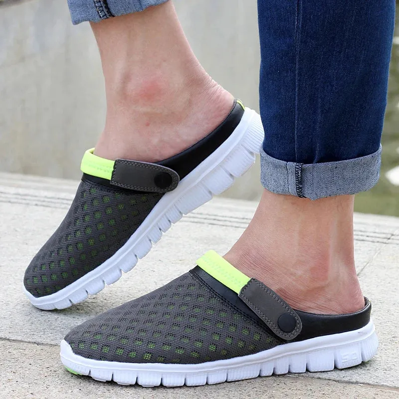 Men's Quick Dry Casual Home Slippers Couple Garden Mules