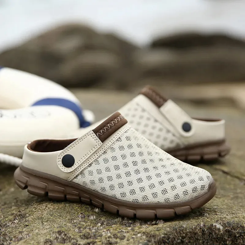 Men's Quick Dry Casual Home Slippers Couple Garden Mules
