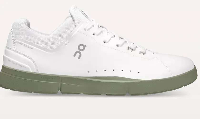 ON Mens The Roger Advantage Textile Synthetic White Reseda Trainers 7.5 US