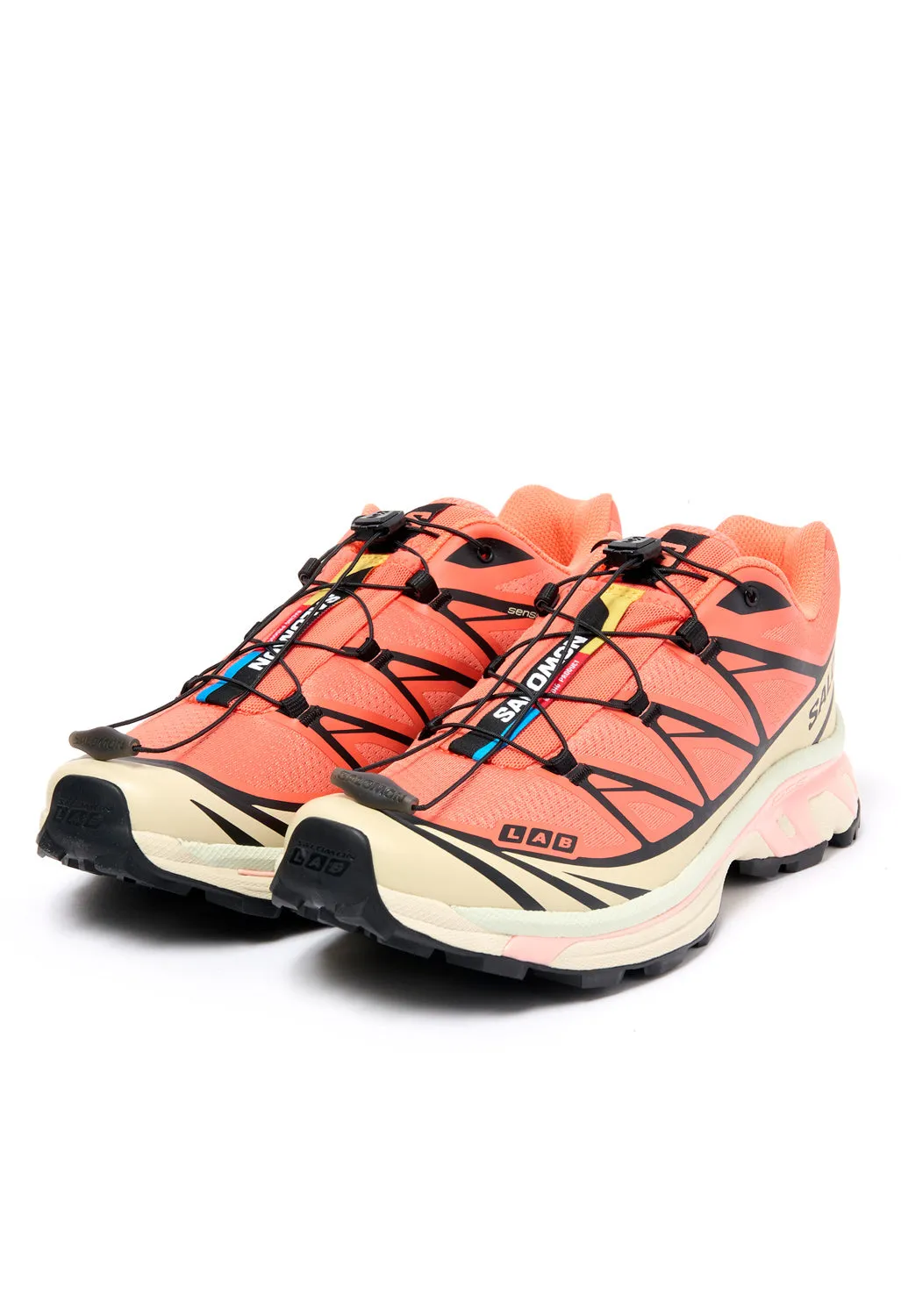 Salomon XT-6 Trainers - Living Coral / Black / Cement