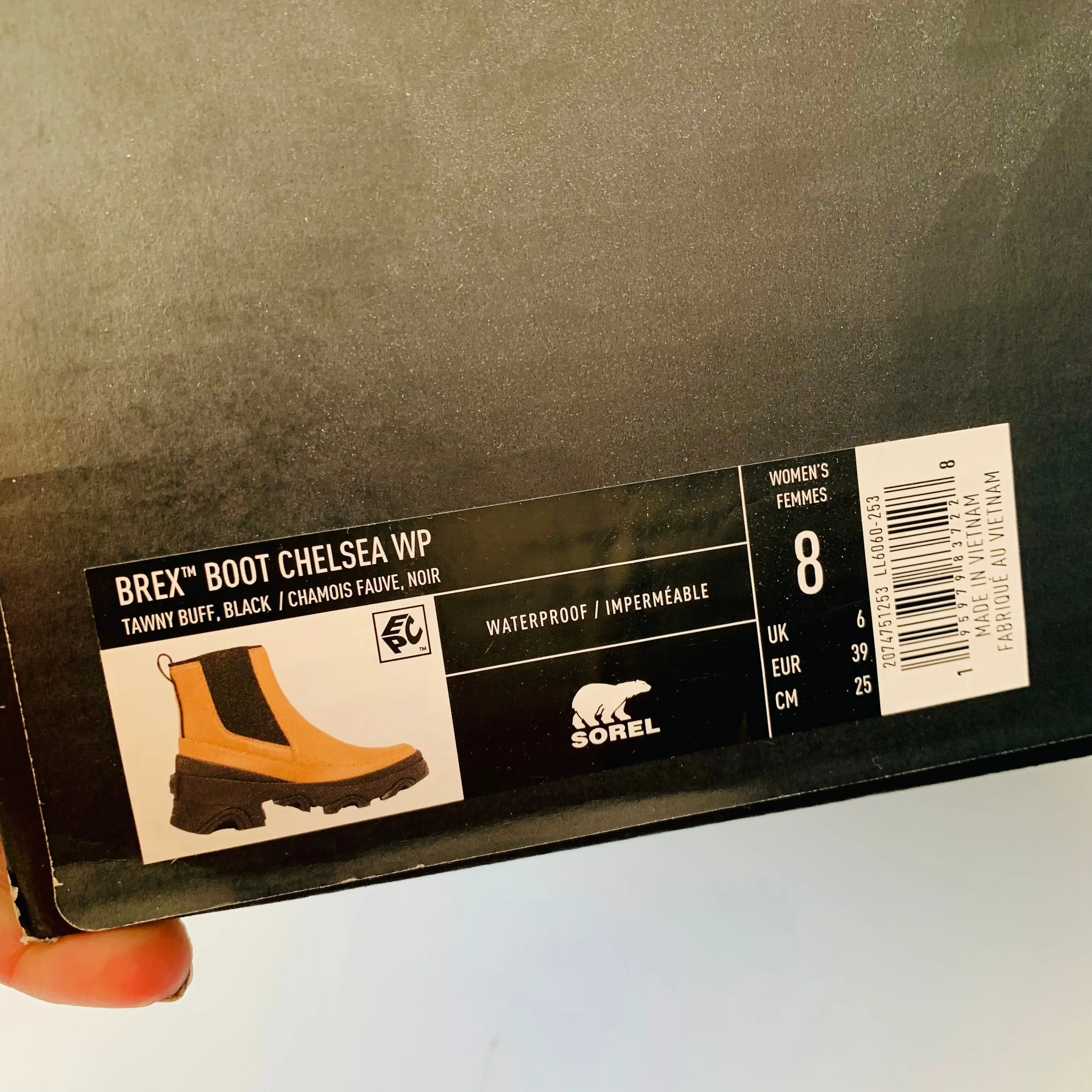 Sorel Brex Waterproof Hi Line Chelsea Boot Size 8 New In Box in Tan