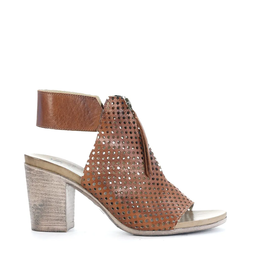 STARRO LEATHER HEEL SANDALS