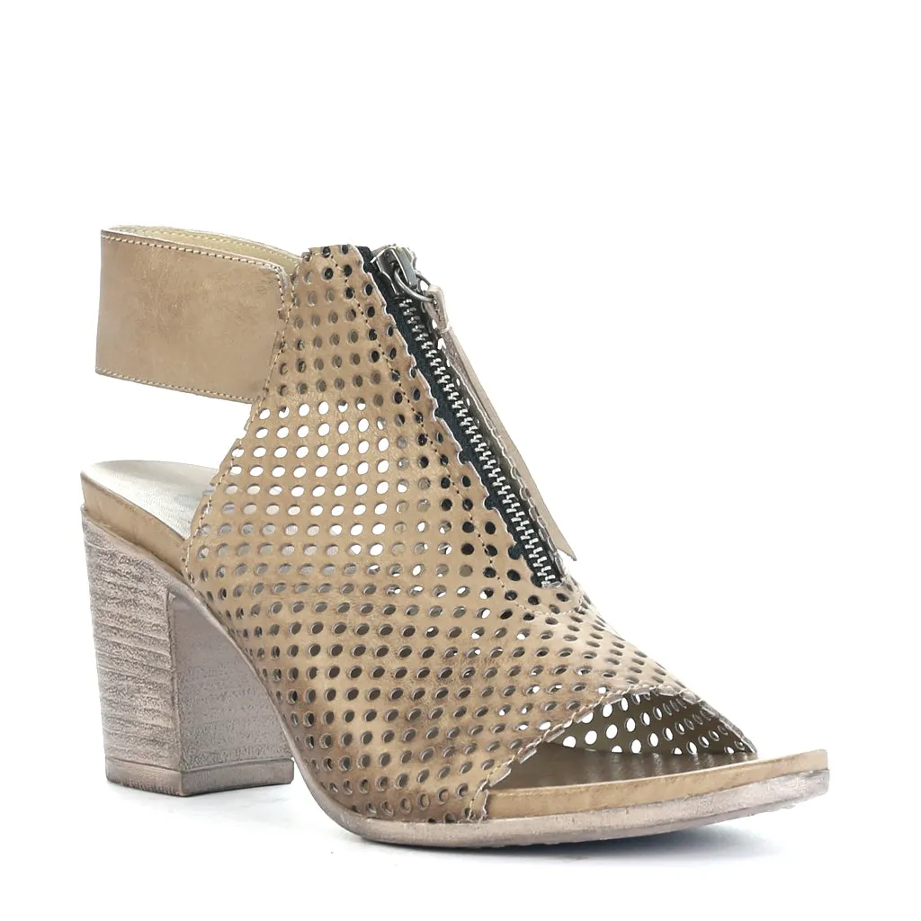 STARRO LEATHER HEEL SANDALS