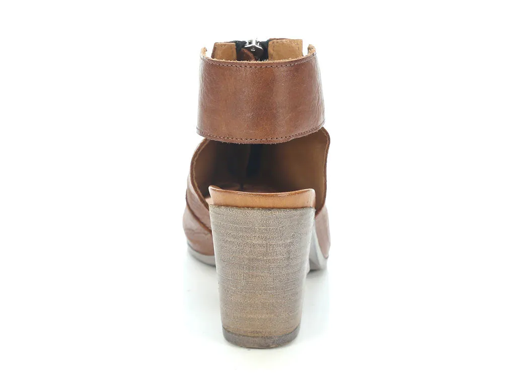 STARRO LEATHER HEEL SANDALS