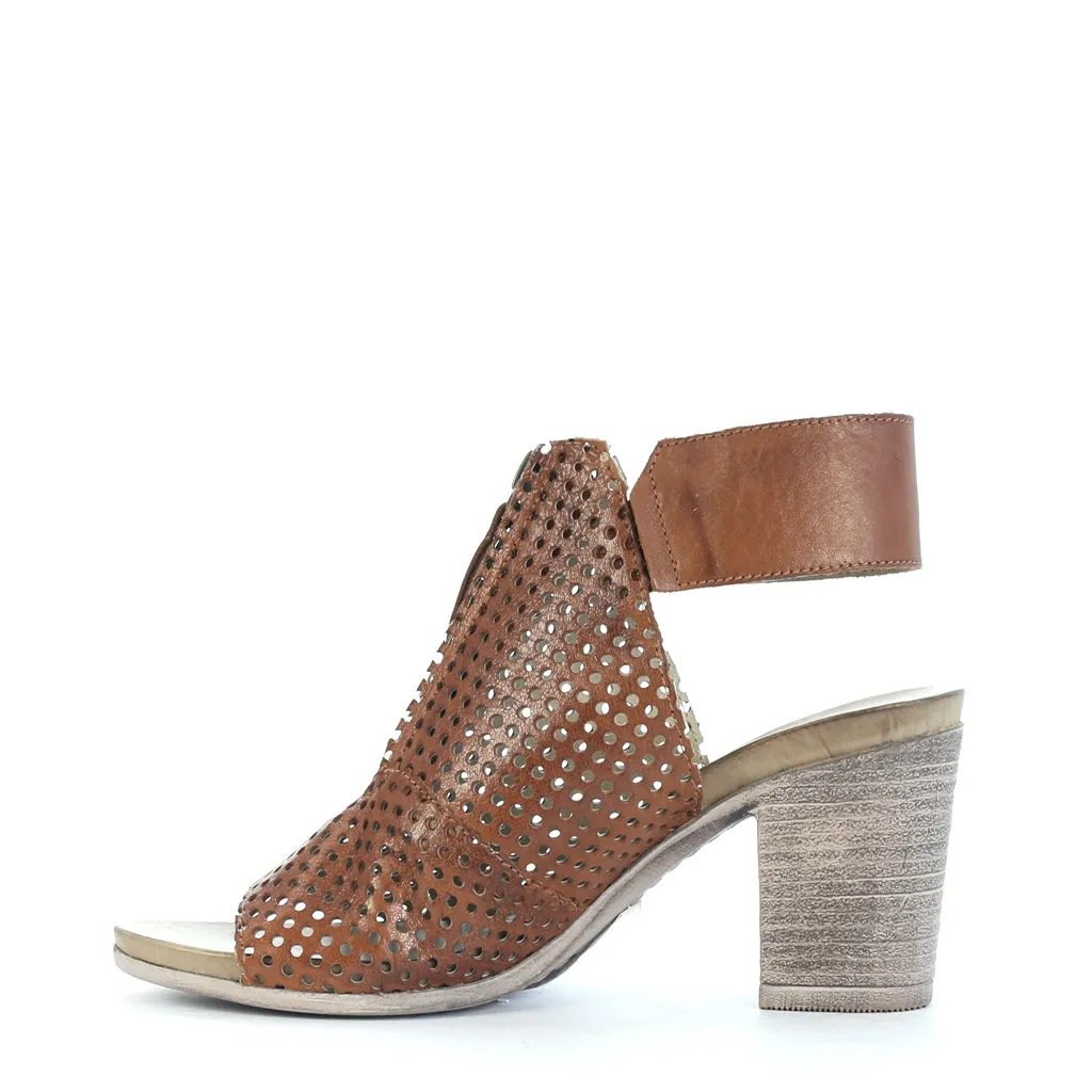 STARRO LEATHER HEEL SANDALS
